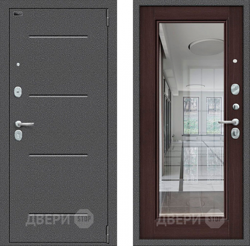 Дверь Bravo Porta S-2 104/П61 с зеркалом венге в Щёлково