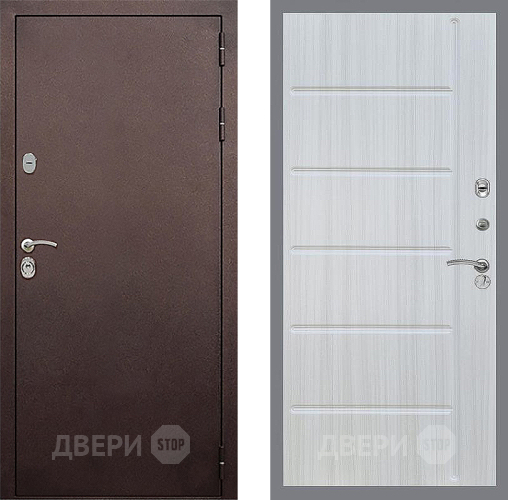 Входная металлическая Дверь Стоп КЛАССИК Медь ФЛ-102 Сандал белый в Щёлково