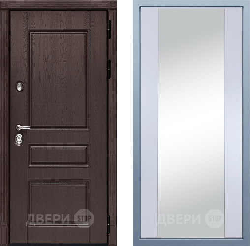 Дверь Дива МД-90 Д-15 Зеркало Белый в Щёлково