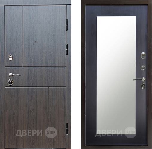 Входная металлическая Дверь Престиж Горизонт Венге Зеркло Пастораль Венге в Щёлково