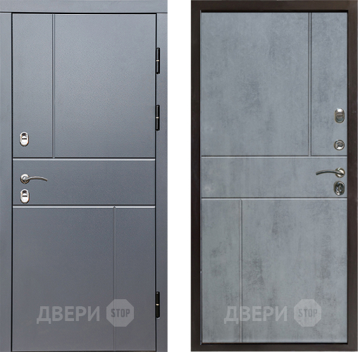 Входная металлическая Дверь Престиж TERMO с терморазрывом Горизонт Грэй Горизонт Бетон темный в Щёлково