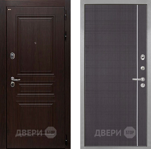 Входная металлическая Дверь Интекрон (INTECRON) Брайтон Тиковое Дерево В-07 с молдингом Венге в Щёлково