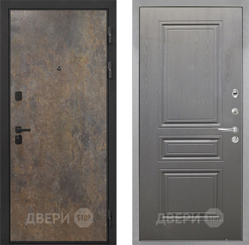 Входная металлическая Дверь Интекрон (INTECRON) Профит Black Гранж ФЛ-243 Графит вуд дуб в Щёлково