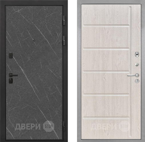 Входная металлическая Дверь Интекрон (INTECRON) Профит Black Гранит Лава Оникс ФЛ-102 Сосна белая в Щёлково
